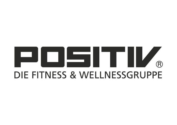 Logo der Fitness- und Wellnessgruppe „POSITIV“ in schwarzer Schrift auf weißem Hintergrund.